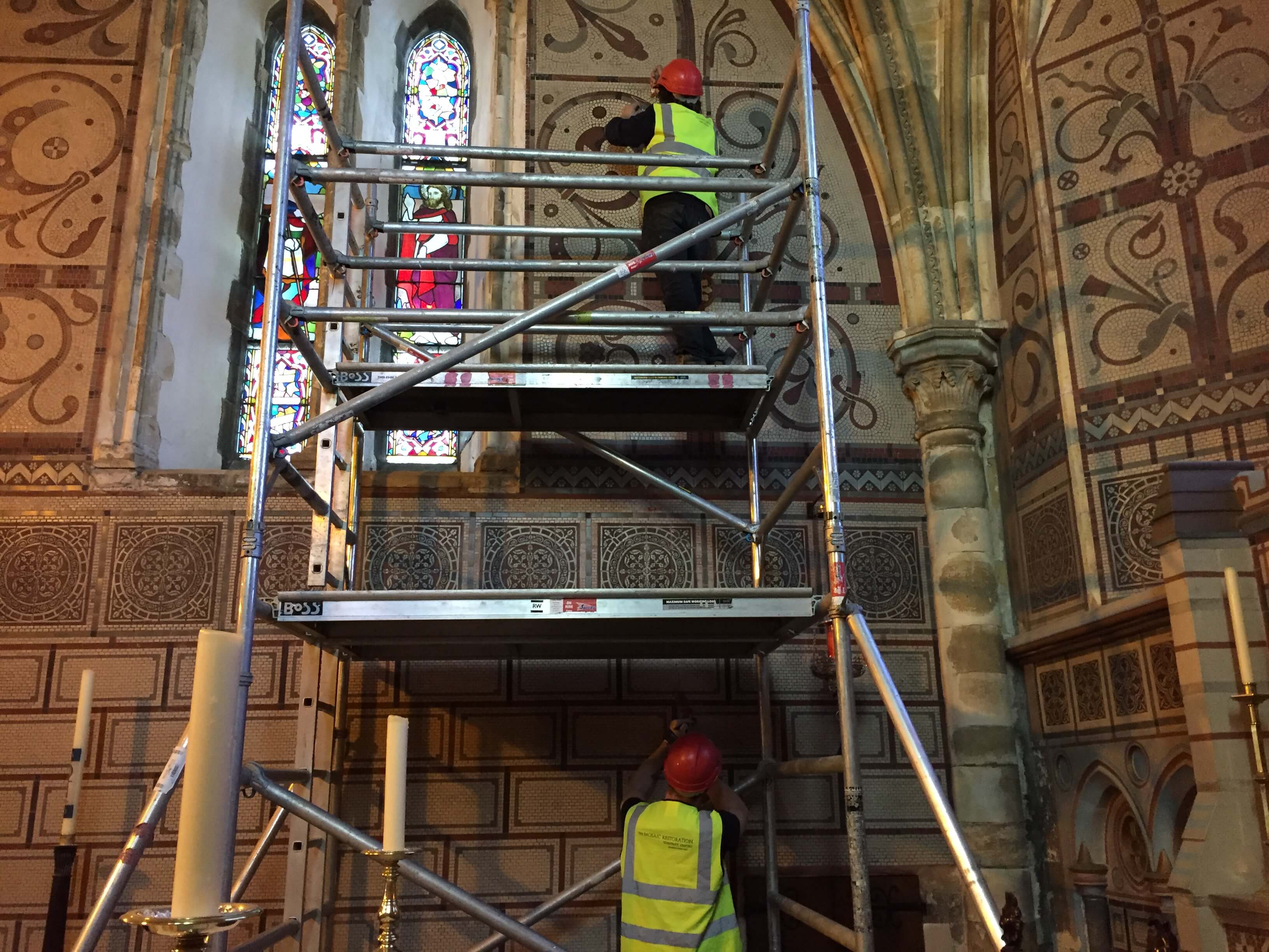 Butterfield Mosaics at St Mary in Castro Church, Dover Castle