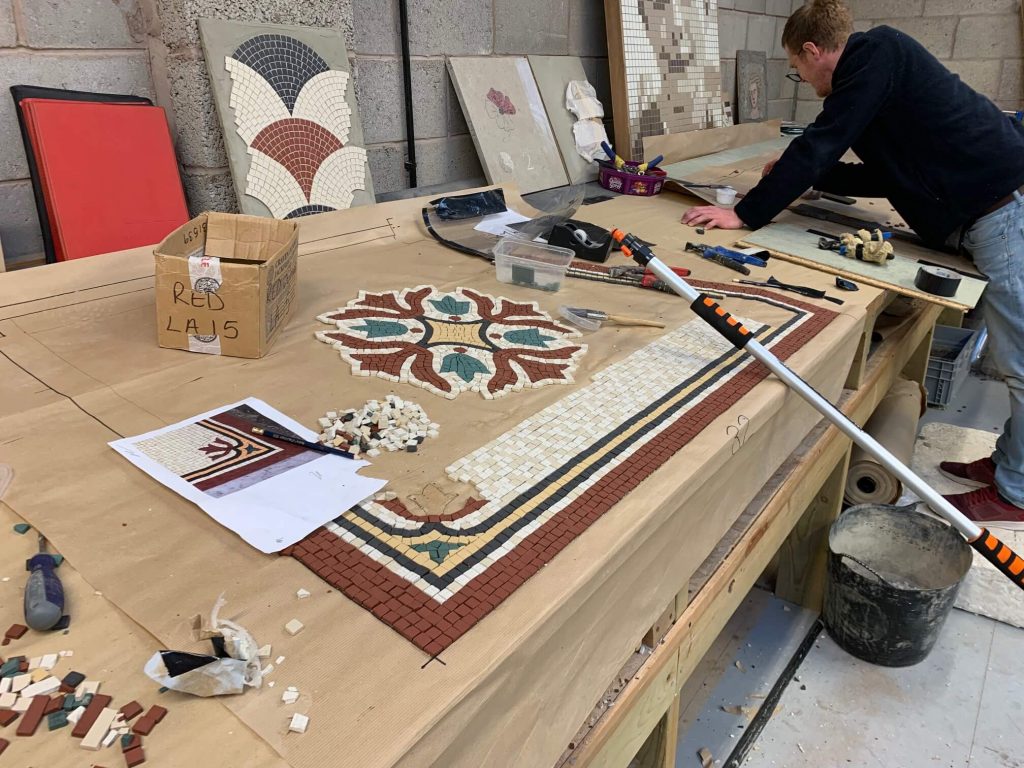 Working on new replica mosaics for 5 shopfronts in Central Nottingham, installing mid November weather and Covid permitting!
