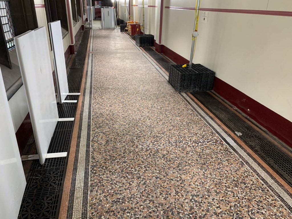 As part of major conservation and refurbishments works at The Town Hall, the best example of Victorian Gothic Architecture in the UK with over 4,000m2 of marble mosaic works, we have been carrying out 'market testing' to establish a suitable specification and methodology for this very exciting project.