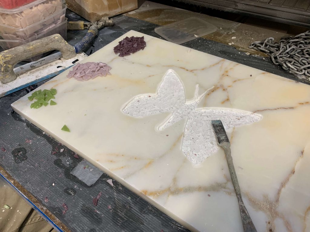 This is our 2nd year trying out new methods of carrying out mosaic works before the Christmas shutdown...