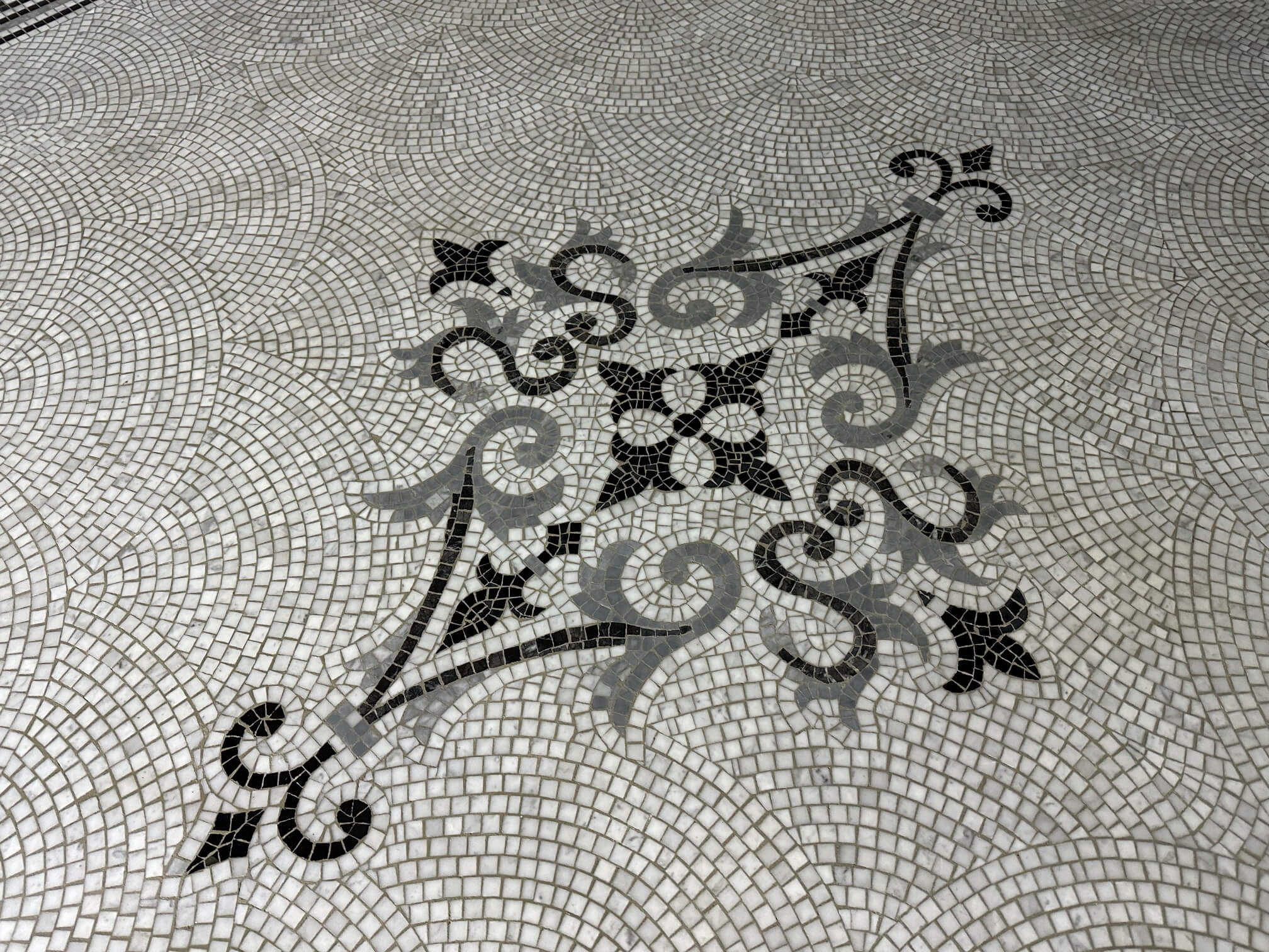 New marble mosaic and geometric tile installations completed in Market Harborough.