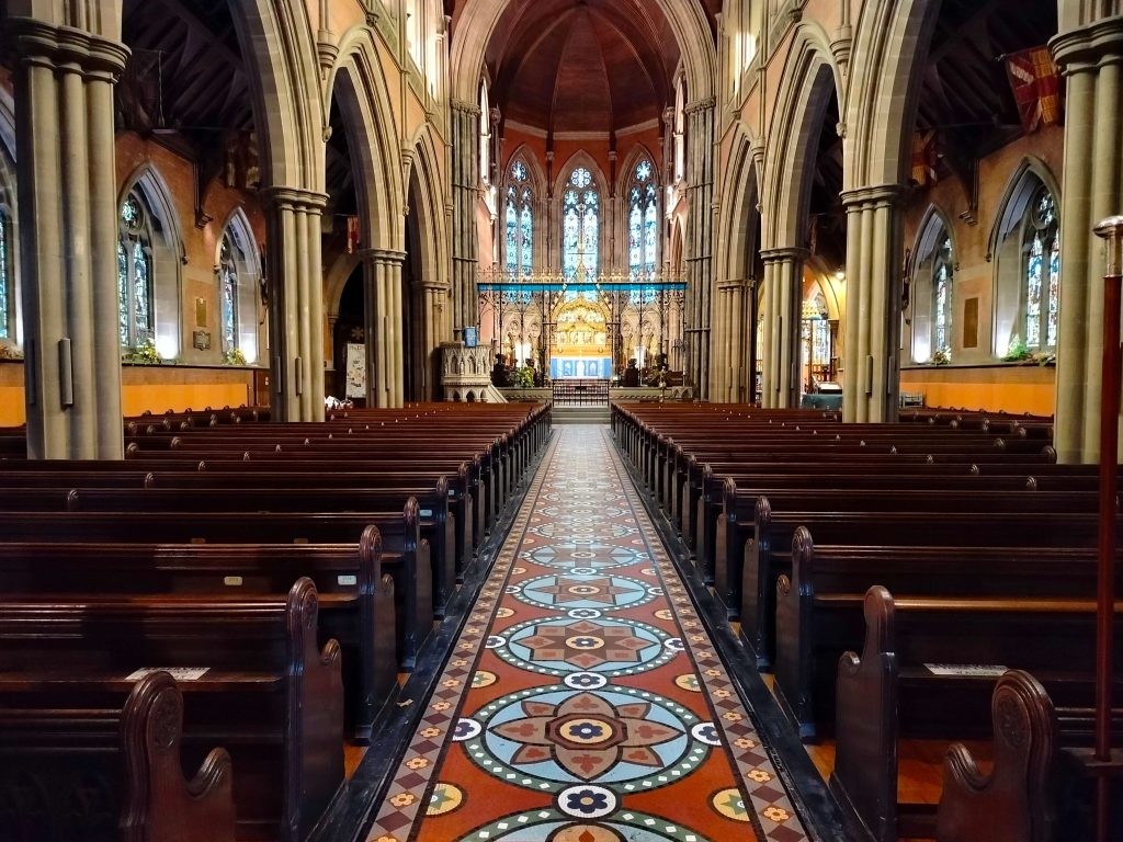 lifting damaged and restore mosaic tesserae Bury Church 4