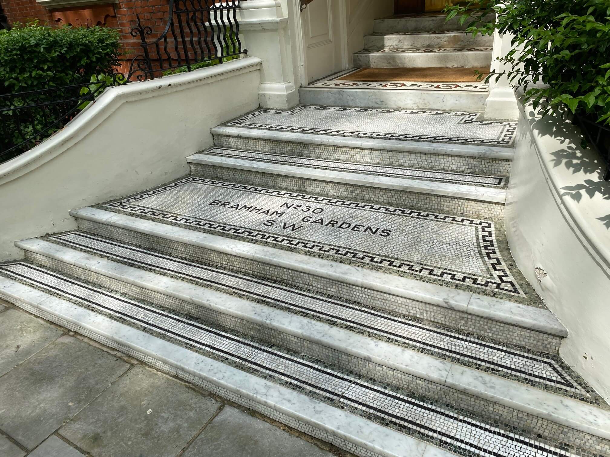 Two large mansion block entrance restorations in Chelsea London 4