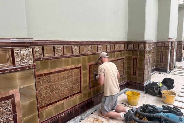 Blandford Forum Corn Exchange - Mosaic Restoration large projects on site