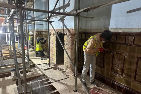 Blandford Forum Corn Exchange - Mosaic Restoration large projects - In Progress