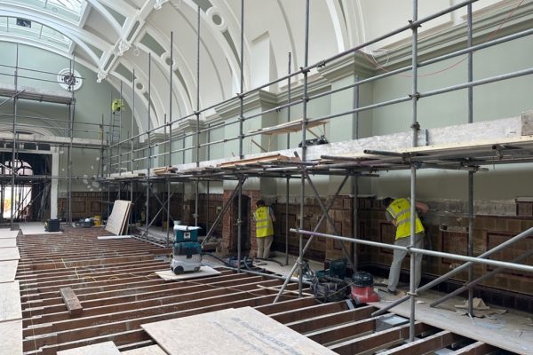 Blandford Forum Corn Exchange - Mosaic Restoration large projects - In Progress